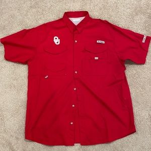 OU Sooners Columbia PFG button up outdoor shirt
